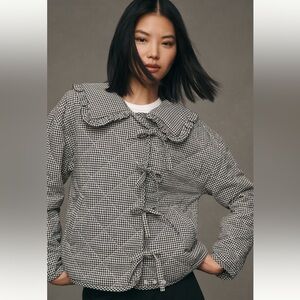Maeve Gingham Quilted Jacket (NWOT)